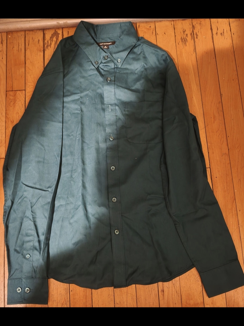New!!! Port Authority Men's Long-Sleeve Button-Down Shirt Dark Teal Size S Small